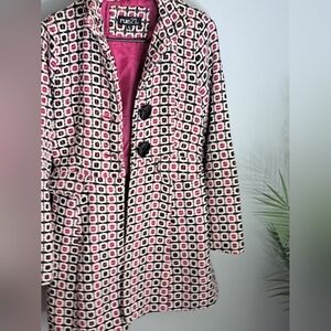 Tweed Retro Style Winter Pea Coat Size Meduim  By Rue 21